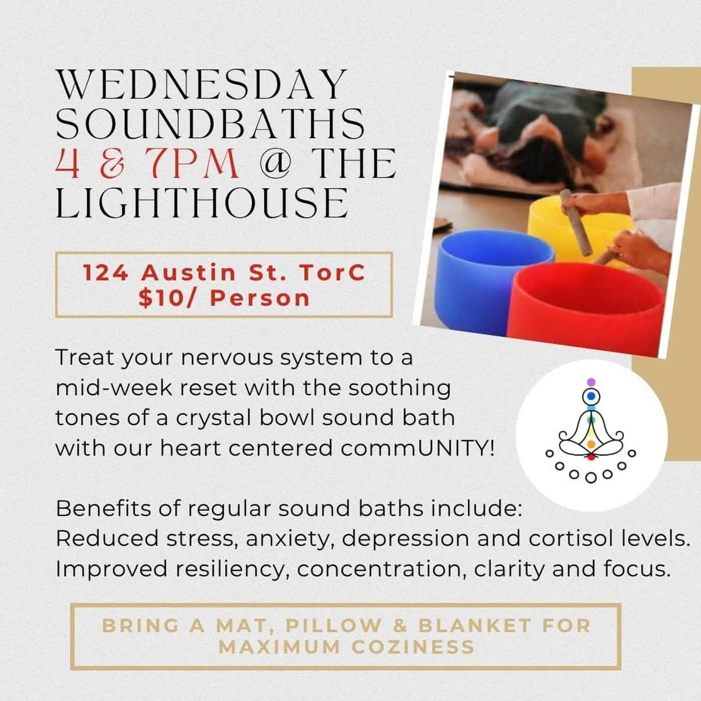wednesday sound bath at the lighthouse